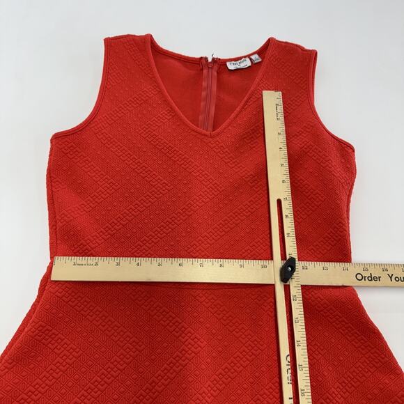 C'est Nous by Shoshanna Dress Womens Small Red Textured Fit Flare Sleeveless - Picture 6 of 7